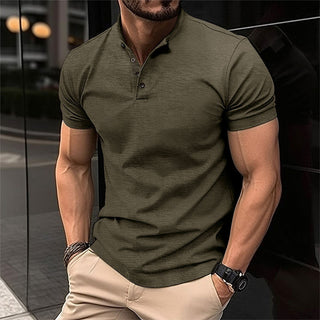Herren Slim Fit Polo Shirt | Stehkragen