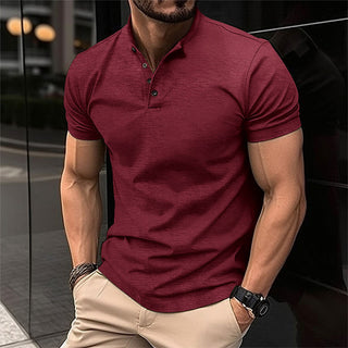 Herren Slim Fit Polo Shirt | Stehkragen