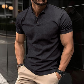 Herren Slim Fit Polo Shirt | Stehkragen