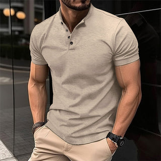 Herren Slim Fit Polo Shirt | Stehkragen
