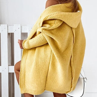 Damen Kapuzenstrickcardigan | Lässige Passform