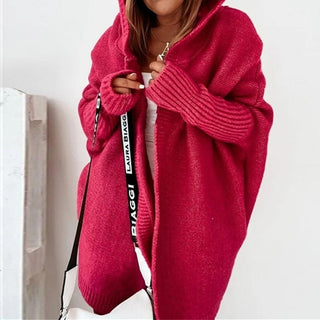 Damen Kapuzenstrickcardigan | Lässige Passform