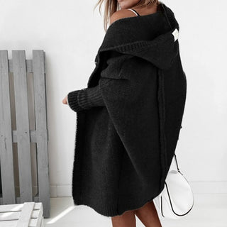 Damen Kapuzenstrickcardigan | Lässige Passform