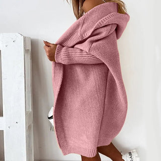 Damen Kapuzenstrickcardigan | Lässige Passform