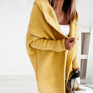 Damen Kapuzenstrickcardigan | Lässige Passform