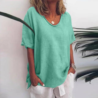 Übergroß-Freizeit-T-Shirt für Damen | Kurzarm