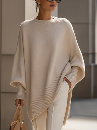 Damen Oversized Strickpullover | Langarmher