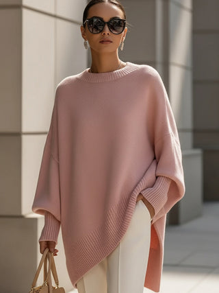 Damen Oversized Strickpullover | Langarmher