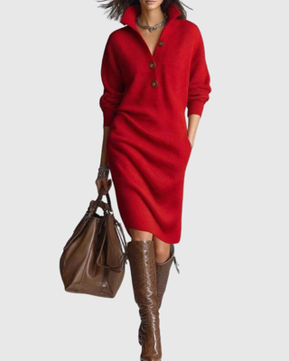 Women's Winter Knit Dress | Midi