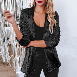 Damen Pailletten Party Blazer | Locker