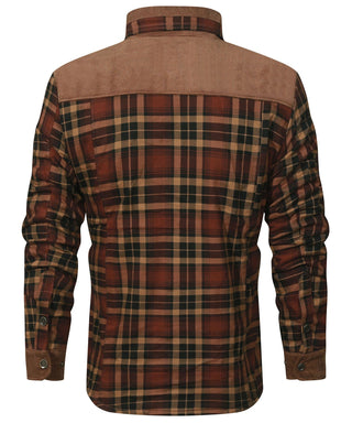 Herren Winterjacke | Kariert mit Knöpfen