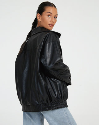 Damen Oversized Jacke | Mit Reißverschluss