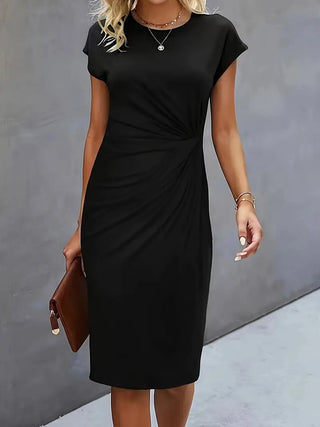 Rüschen-Bodycon-Kleid für Damen | Midi