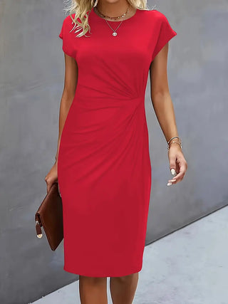 Rüschen-Bodycon-Kleid für Damen | Midi