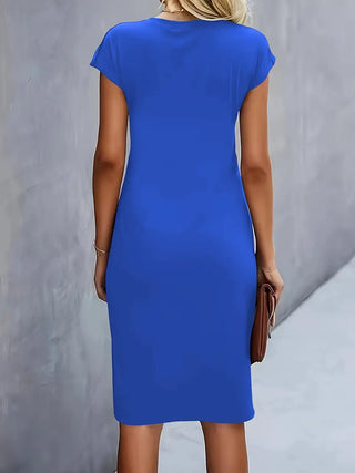 Rüschen-Bodycon-Kleid für Damen | Midi