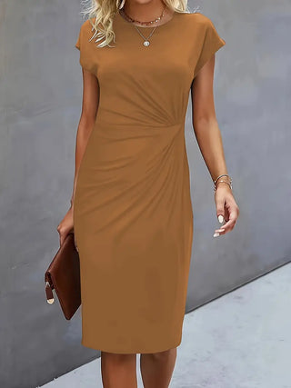 Rüschen-Bodycon-Kleid für Damen | Midi