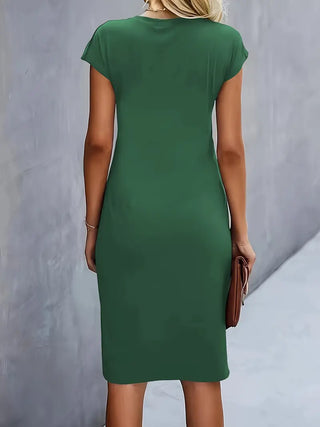 Rüschen-Bodycon-Kleid für Damen | Midi
