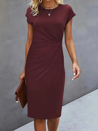 Rüschen-Bodycon-Kleid für Damen | Midi