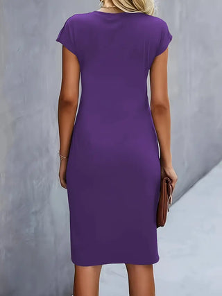 Rüschen-Bodycon-Kleid für Damen | Midi