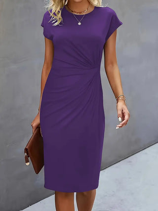 Rüschen-Bodycon-Kleid für Damen | Midi