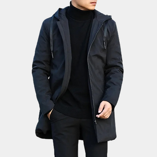 Herren Winterjacke mit Kapuze | Lang