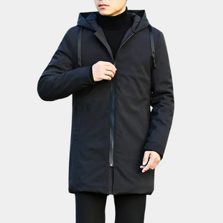 Herren Winterjacke mit Kapuze | Lang