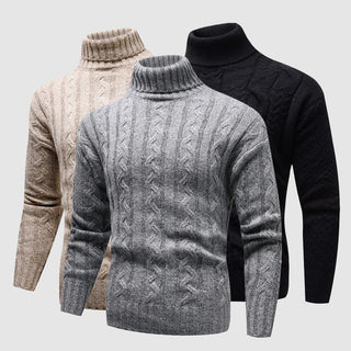 Herren Kabelstrickpullover | Rollkragen