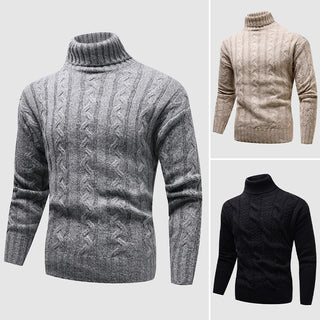 Herren Kabelstrickpullover | Rollkragen