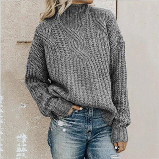Damen Kabelstrick Pullover | Lässiger Pullover