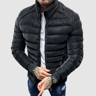 Herren Puffer Zip-Up Jacke | Slim Fit