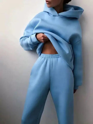 Oversized-Kapuzenjacke für Damen | Zweiteiliges Set