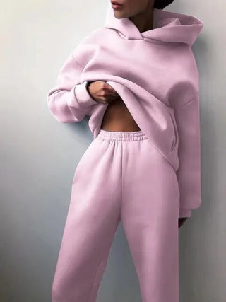 Oversized-Kapuzenjacke für Damen | Zweiteiliges Set