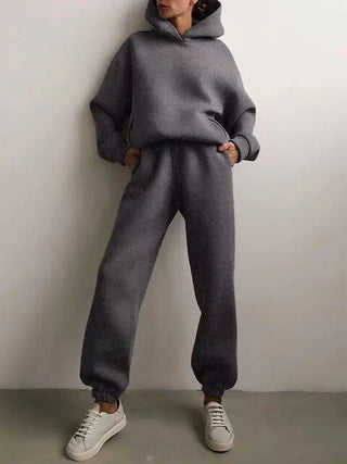 Oversized-Kapuzenjacke für Damen | Zweiteiliges Set