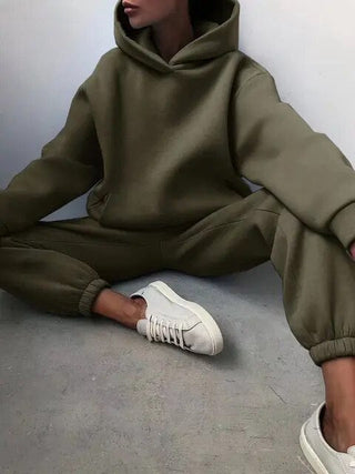 Oversized-Kapuzenjacke für Damen | Zweiteiliges Set
