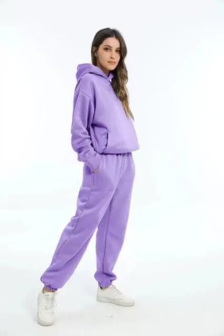 Oversized-Kapuzenjacke für Damen | Zweiteiliges Set