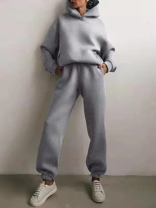 Oversized-Kapuzenjacke für Damen | Zweiteiliges Set