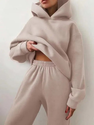 Oversized-Kapuzenjacke für Damen | Zweiteiliges Set