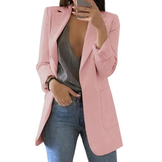 Damen Langarm Offene Strickjacke | Legere Passform