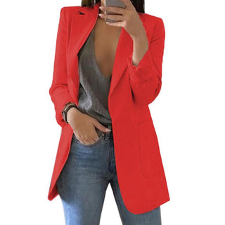 Damen Langarm Offene Strickjacke | Legere Passform