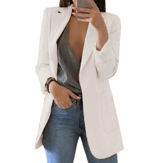 Damen Langarm Offene Strickjacke | Legere Passform
