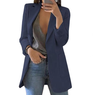 Damen Langarm Offene Strickjacke | Legere Passform