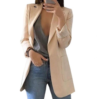 Damen Langarm Offene Strickjacke | Legere Passform