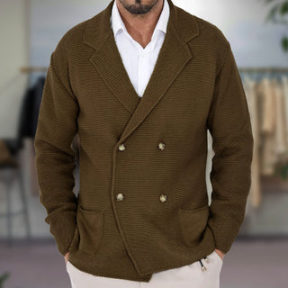 Herren Doppelreiher Strickblazer | Lässig