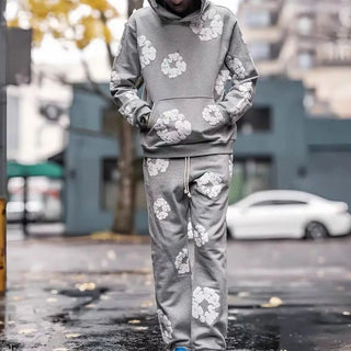 Übergroßes Kapuzenset für Damen | Graffiti-Print