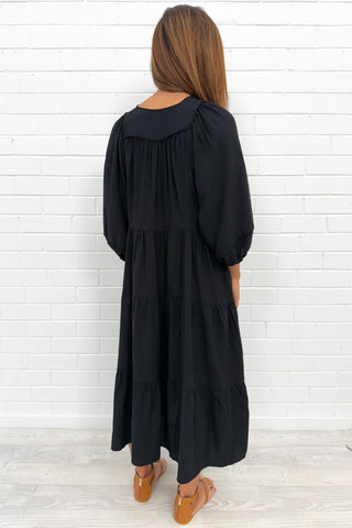 Women's Button Loose Dress | Boho Midi