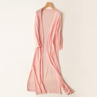 Damen Langer Strickcardigan | Offene Front