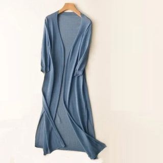 Damen Langer Strickcardigan | Offene Front
