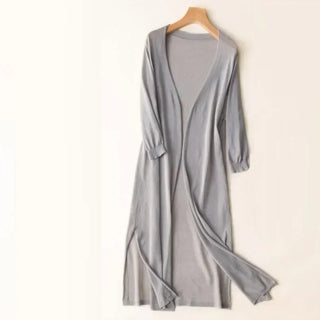 Damen Langer Strickcardigan | Offene Front