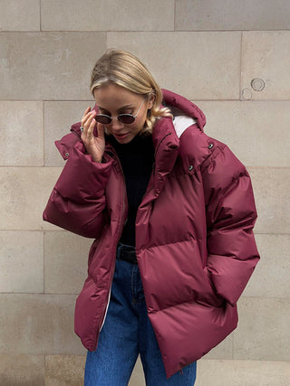 Damen Winter Daunenjacke | Hoher Kragen Lässig