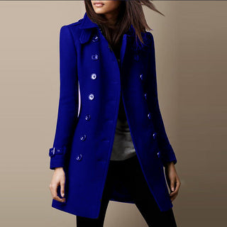 Damen Doppelreihiger Trenchcoat | Mittellang